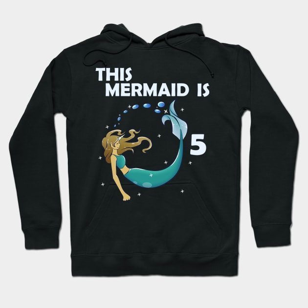 5th Birthday Mermaid Hoodie by KawaiiForYou